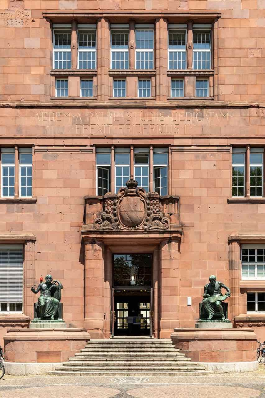 The entrance front of Kollegiengebäude I, a University of Freiburg building