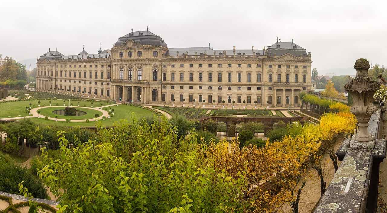 Garden-side façade of the Würzburg Residence palace